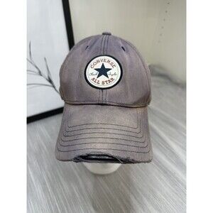 Vintage Look Converse All Star Baseball Cap White Blue Logo Adjustable Strap